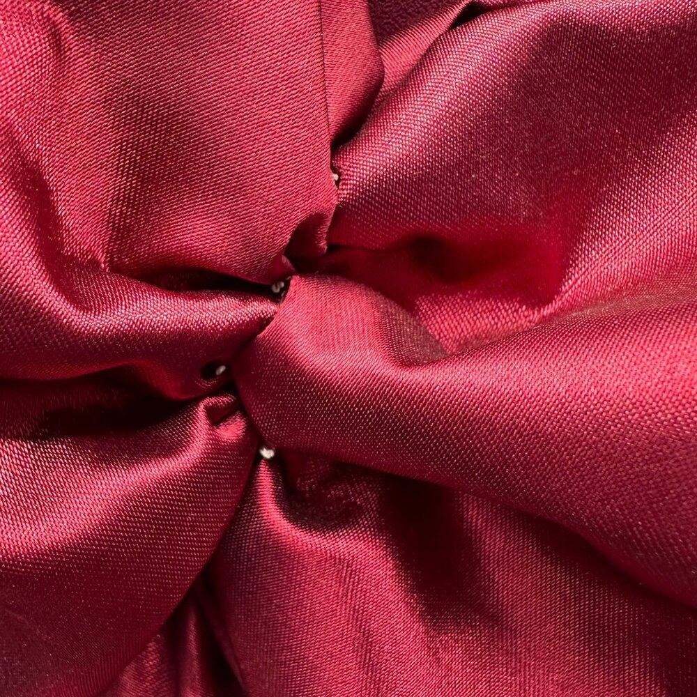 Vintage Formal Church Hat Big Bow  Donna Vinci Couture Cranberry Burgundy Y2K - Picture 9 of 14
